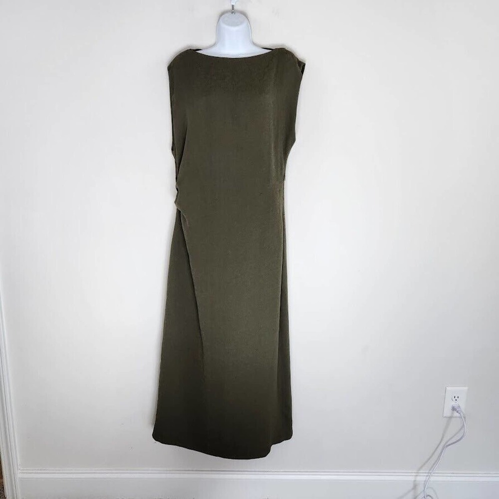 Zara Women's Long Maxi Evening Shift Dress Boat Neck New With Tags Size XXL
